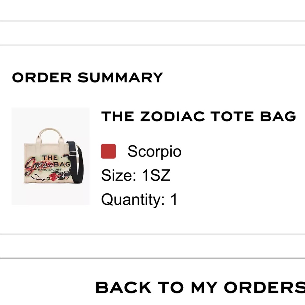 Marc Jacobs The Zodiac Tote “Scorpio” - Picture 2 of 2